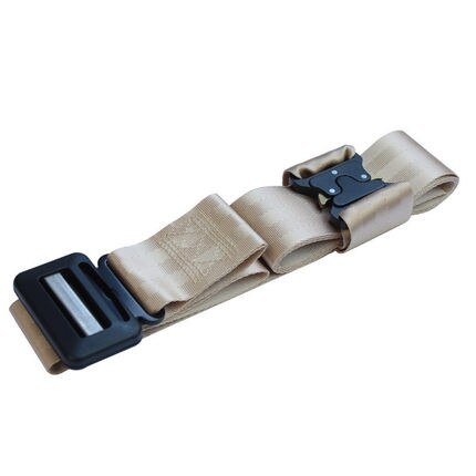 Retenedor de ajuste de cinturón de seguridad para niños, asiento de seguridad, simple y portátil, correa de sujeción de cuello anticorrea para automóvil: Beige