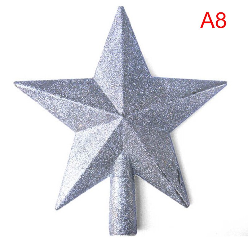 1pc glitter mini star julgran toppers röd guld silver mini star: A8