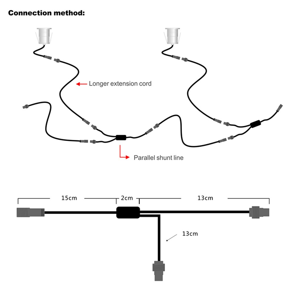 1Meter Waterproof Cord Extension Cable and Shunt Cord