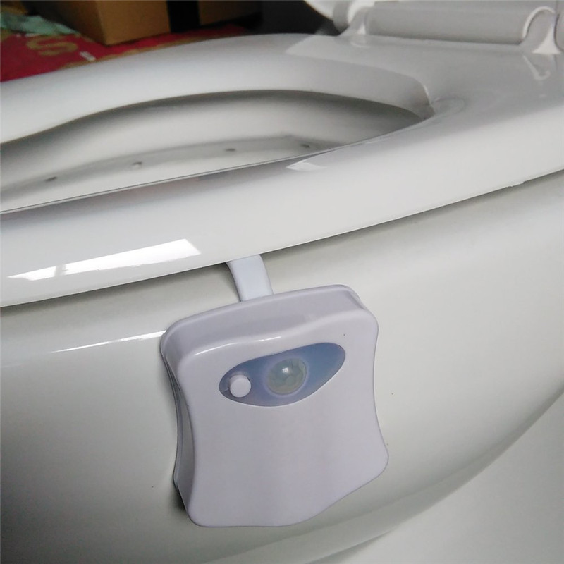 Smart badeværelse toilet nat lys led kropsbevægelse aktiveret tænd/sluk sæde sensor lampe 8 farver pir luces led dekoration belysning