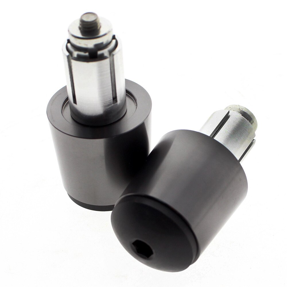 Empuñaduras de manillar de motocicleta de 7/8 pulgadas, extremos de barra, tapones, contrapeso de tapa para SUZUKI GS500F GS 500F SV650 SV650S SV 650 1999: Gris