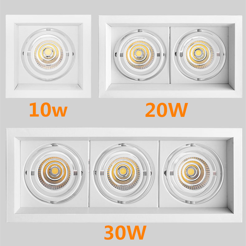 Luz Led empotrable para techo, foco COB regulable, 10w, 20W, 30W, iluminación interior, AC110V-220V