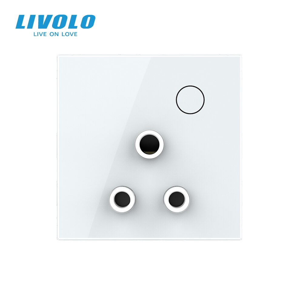 Livolo UK standard 15A Wall Power Socket, Touch Function Control, Ground Wires Link, 220-250V, Remote Control