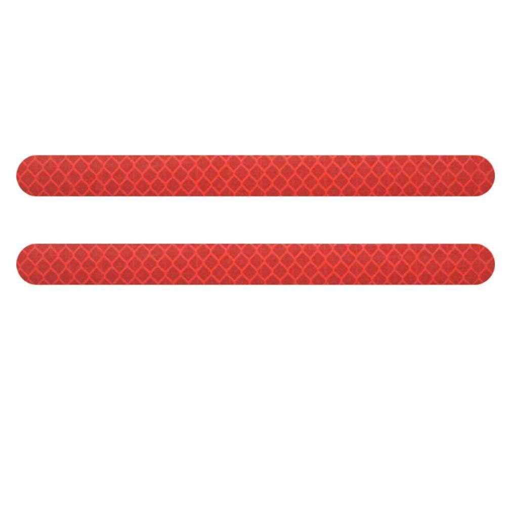 6Pcs Reflectante Auto Stickers Reflector Achteruitkijkspiegel Buitenkant Tape Strip Reflecterende Reflex Auto Tape Accessoires Reflecti D9B1: Rood