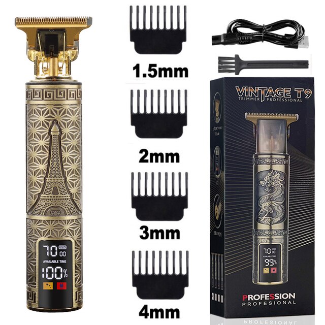 Elektrische Bald Head Tondeuse Trimmer Voor Mannen Oplaadbare Maaier Kapper Scheren Machine Vintage Kapsel Cutter Cordless: Iron tower