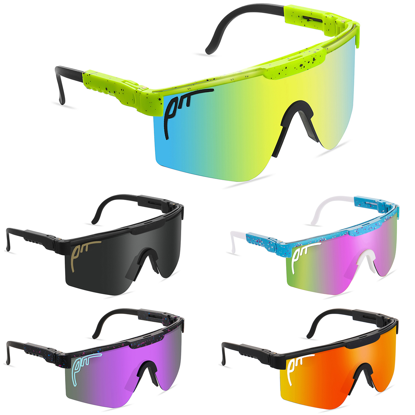 Pit Viper Fietsbril Outdoor Zonnebril MTB Heren Dames Sportbril UV400 Fietsbril Zonder doos