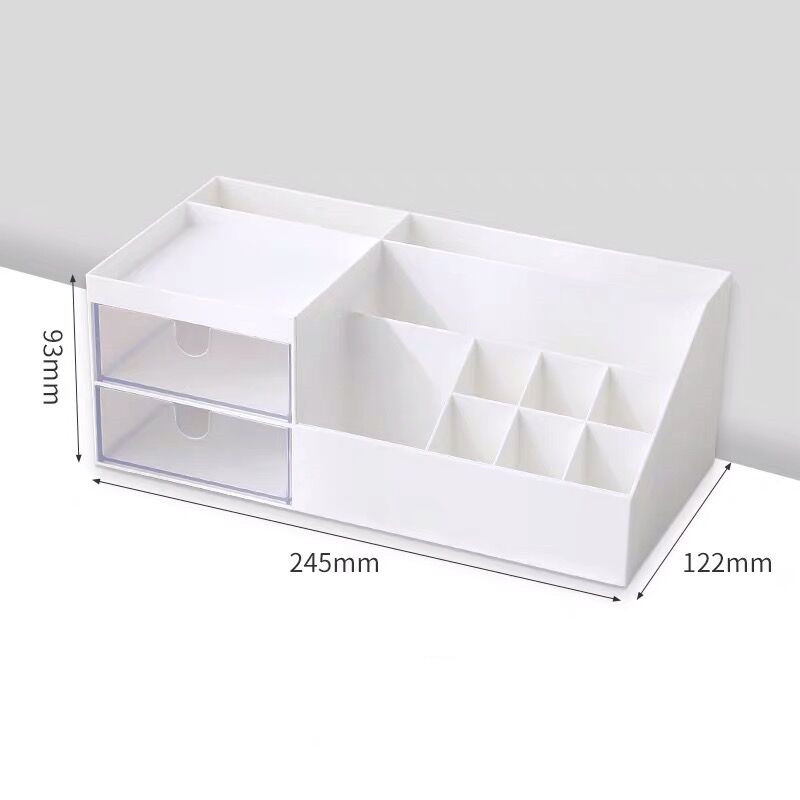 Multifunktionel desktop organizer holder taske makeup opbevaring box skole kontorpapir: 24.5cm