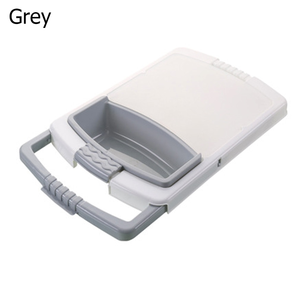 Kitchen Chopping Blocks Cutting Board Multifunction Sinks Drain Basket Vegetable Meat Tools Kitchen Accessories Chopping Board: Grey