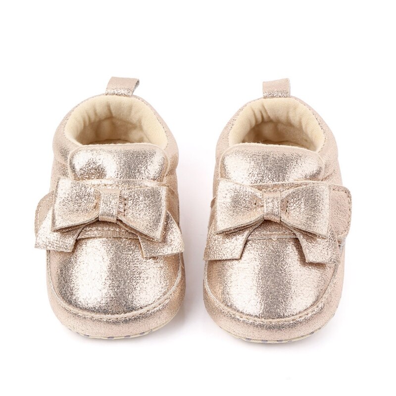 Herfst Baby Meisjes Schoenen Strik Prinses Stijl Anti-Slip Peuter Zachte Zolen Casual Eerste Walking Schoen Voor Baby/
