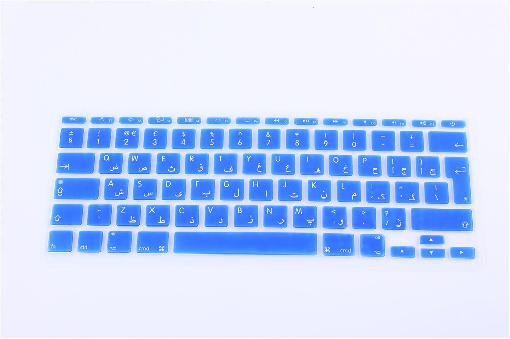 Silicone persan pour Apple Macbook Air 11.6 11 "ue Alphabet arabe dégradé rose clavier protecteur Flim clavier couverture peau