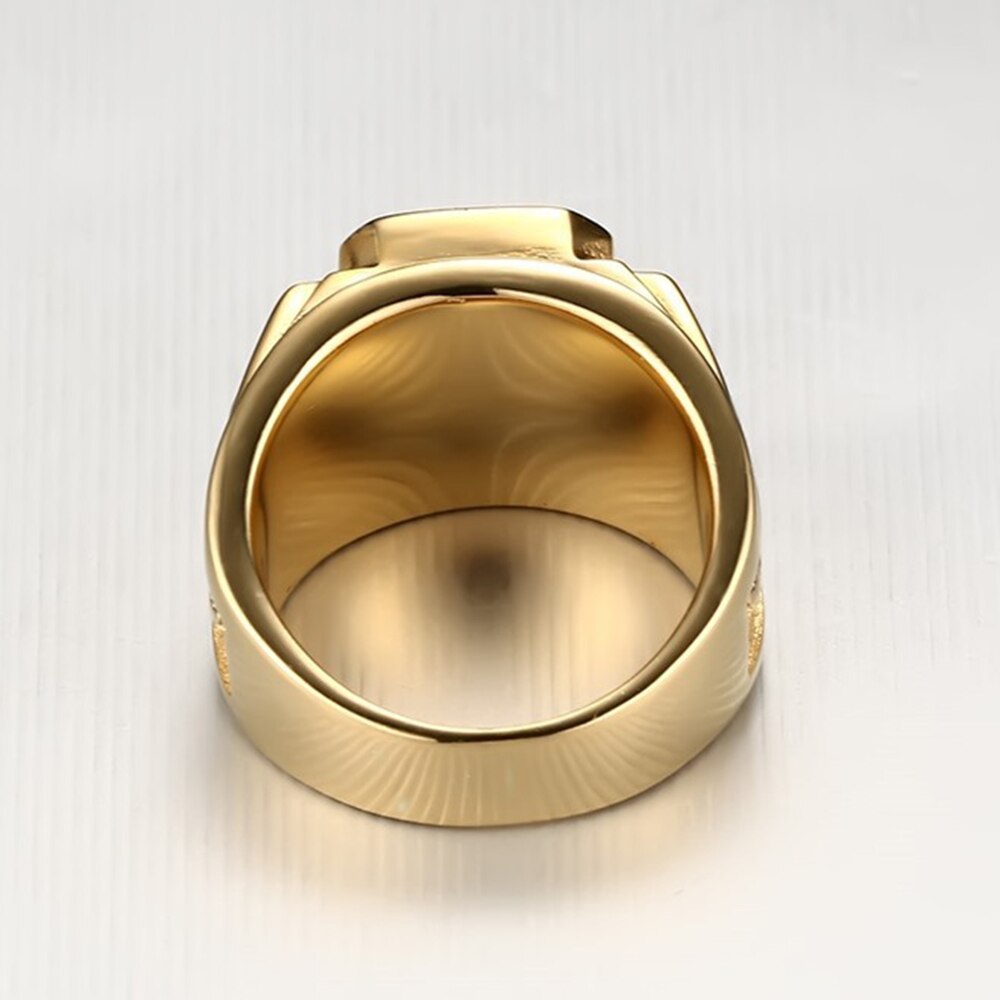 Shengmei Vintage CZ Zirkonium Stone Lichtmetalen Ring voor Mannen Mode Punk Stijl Man Ringen Bijoux mannen Sieraden
