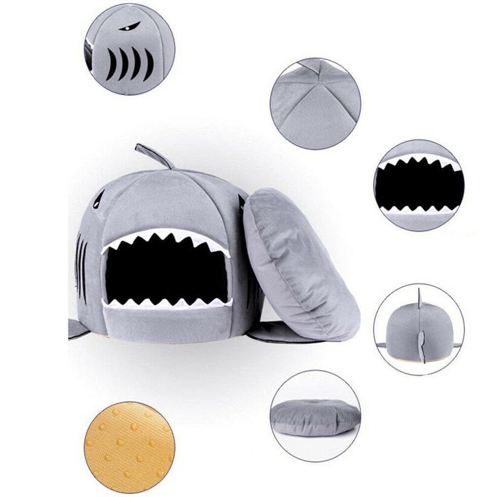 Ciepłe rekin łóżko dom dla kotów miękki kosz poduszka dla psa mata dla małych psów szczeniak Slapen łóżko ciepłe szczeniak legowisko robić budy mata cama gato kot