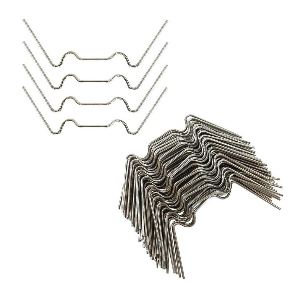 100Pcs Galvanized Steel W-Type Greenhouse Glass Pane Spring Wire Glazing Overlap Clips Fixing Clamps Greenhouse Fixing Tool