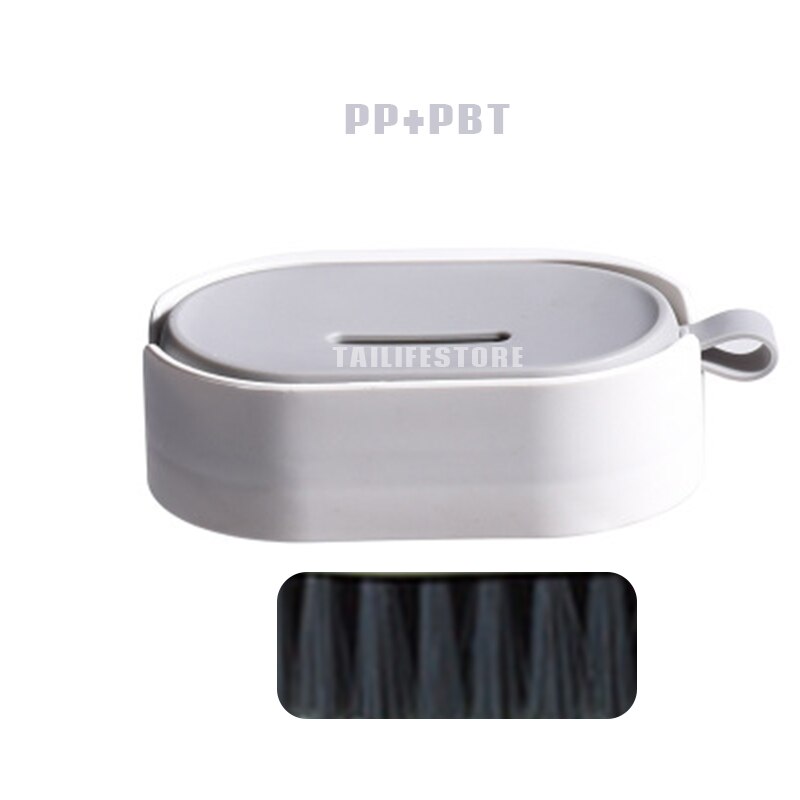 Cepillo para la limpieza de la ropa con bandeja, limpiador de polvo de cepillo, herramienta de baño de cocina para ropa, zapatos, Bol, olla, nórdico, PBT PP
