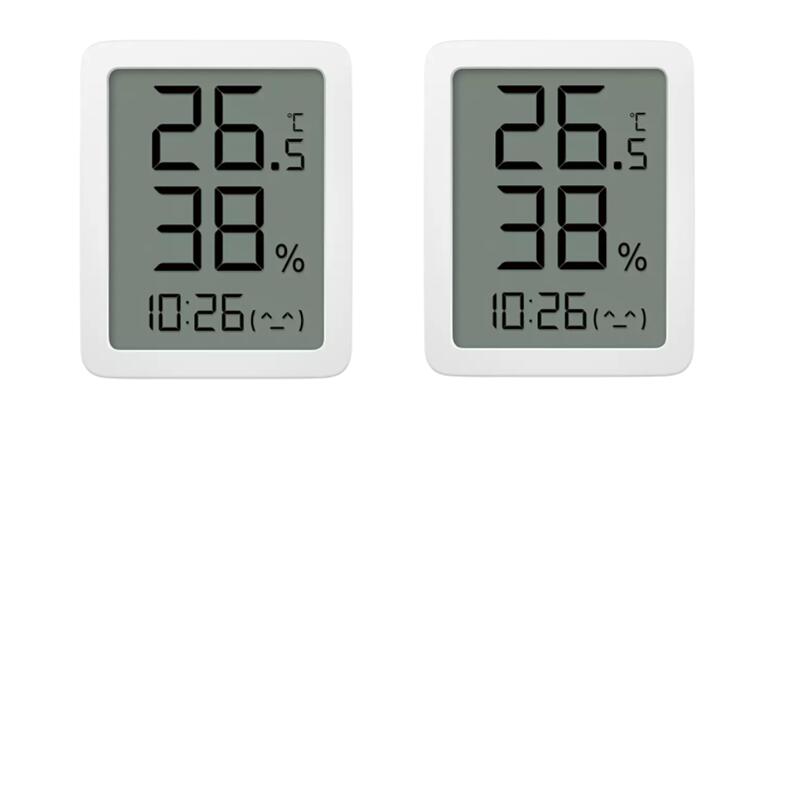 Xiaomi Miaomiaoce Screen Lcd Grote Digitale Display Thermometer Hygrometer Klok Timmer Horloge Temperatuur Vochtigheid Sensor: 2PCS