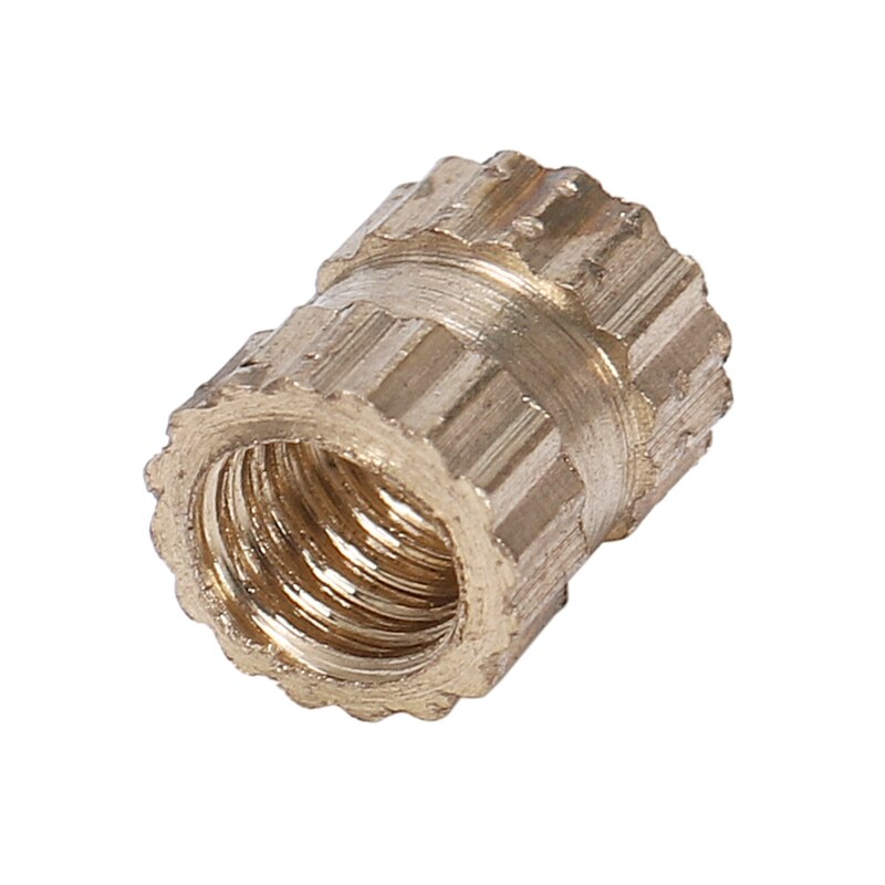 HTHL-500Pcs/Set Insert Embedment Nuts Injection Molding Nut Brass Insert Knurled Nuts Knurling Tool Embedded Parts Fastener