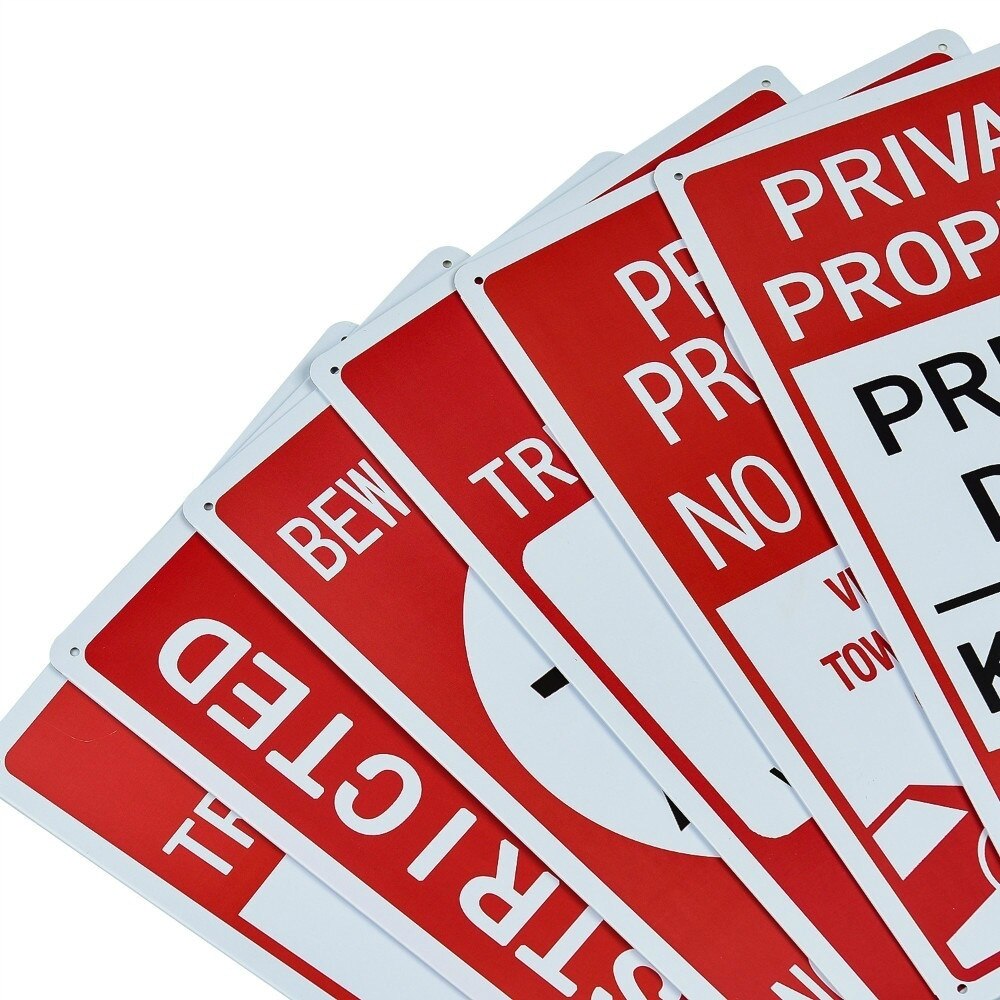 2-Pack No Parking Sign Private Property Sign Violators Will Be Towed Sign UV Printed, Easy to Mount