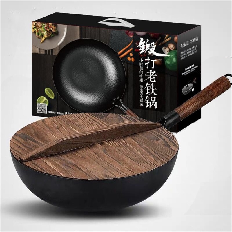 Cucina moderna wok cinese padella Antiaderente cucina tradizionale wok pentole in ghisa Panela Antiaderente forniture da cucina BC50CG