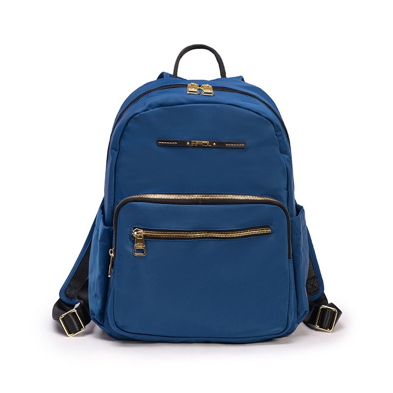 EPOL Women Backpack Waterproof Oxford Solid Multi-pocket Travel Zipper Mochila Feminina Sac A Dos School Bags: Blue