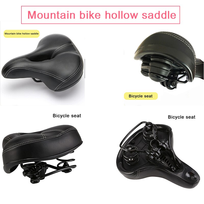 Universale Della Bicicletta Della Sella Dual-primavera in Bicicletta Grande Bum Sedile Morbido e Comfort Larga Sella Pad Ciclismo Cuscino Parti di Biciclette
