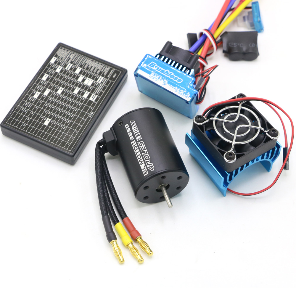 RC Motor 3650 3100KV / 3900KV / 4300KV / 5200KV Brushless Motor & 45A 60A 80A 120A ESC Combo for 1/ 8 1/10 RC Car RC Boat Part