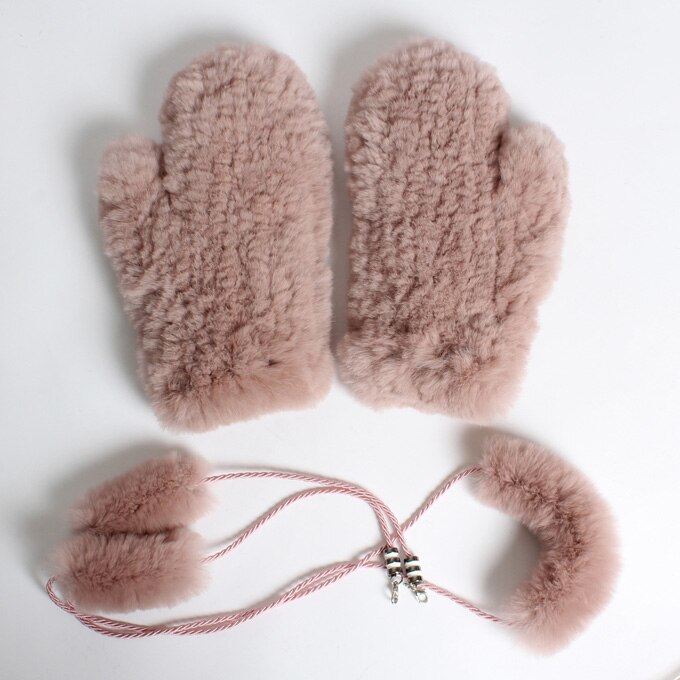 russland Frauen Winter betroffen 100% Natürliche Rex Kaninchen Pelz Handschuhe Dame Handgemachte Starke Warme Weiche Rex Kaninchen Pelz Handschuhe: Farbe 6