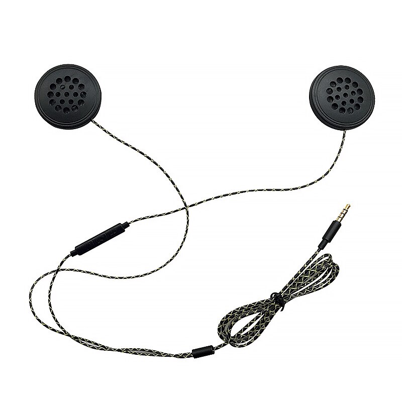 Tioodre Motorhelm Headset 3.5Mm Jack Wired Koptelefoon Muziek Hoofdtelefoon Draad-Gecontroleerde Helm Headset Call Twee Luidsprekers