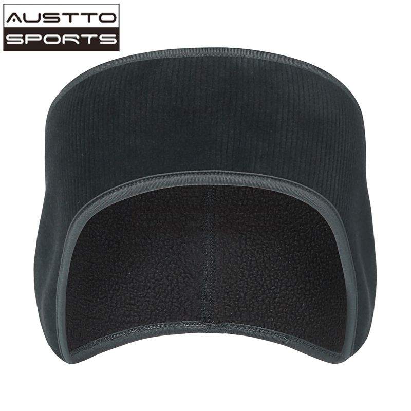 Austto Winter Fleece Ear Muffs Warmers Headband Therma Ear Band for Men & Women for Running Skiing Workout Sports: DARK GRAY