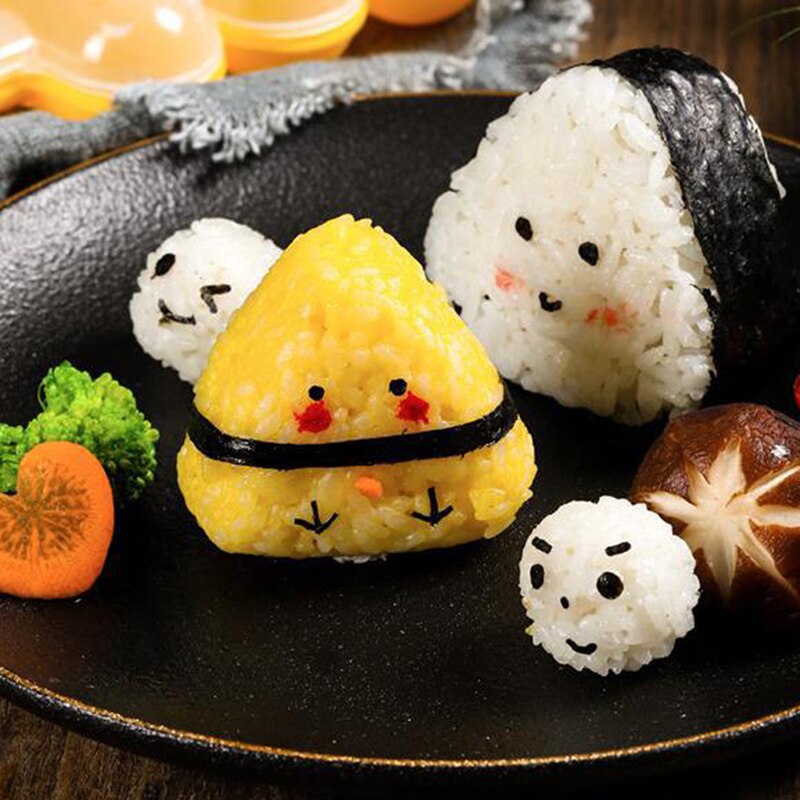 Diy Sushi Mold Onigiri Rijst Bal Voedsel Druk Driehoekige Sushi Maker Mold Sushi Kit Japanse Keuken Bento Accessoires