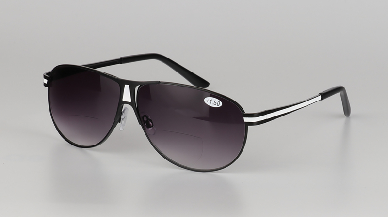 Geheugen Titanium Bifocale Zon Leesbril Unisex Mode Anti-Blauw Licht Outdoor Schaduw De Zon Sport Presbyopie Eyewear 1.5: +300 / Black
