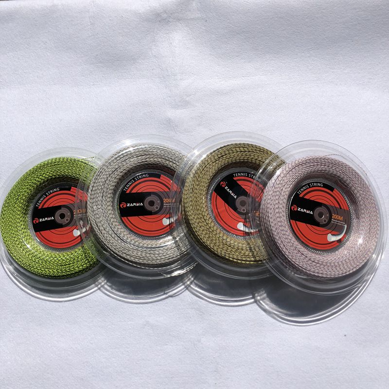 1 Reel ZARSIA 200m Big Reel Tennis filament Flash nylon soft spinning tennis string high elastic