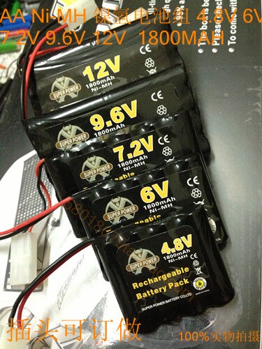 Remote control toy car remote control boat ship battery Ni-MH AA 9.6V 1800mAh NIMH Tamiya head Rechargeable Li-ion Cell