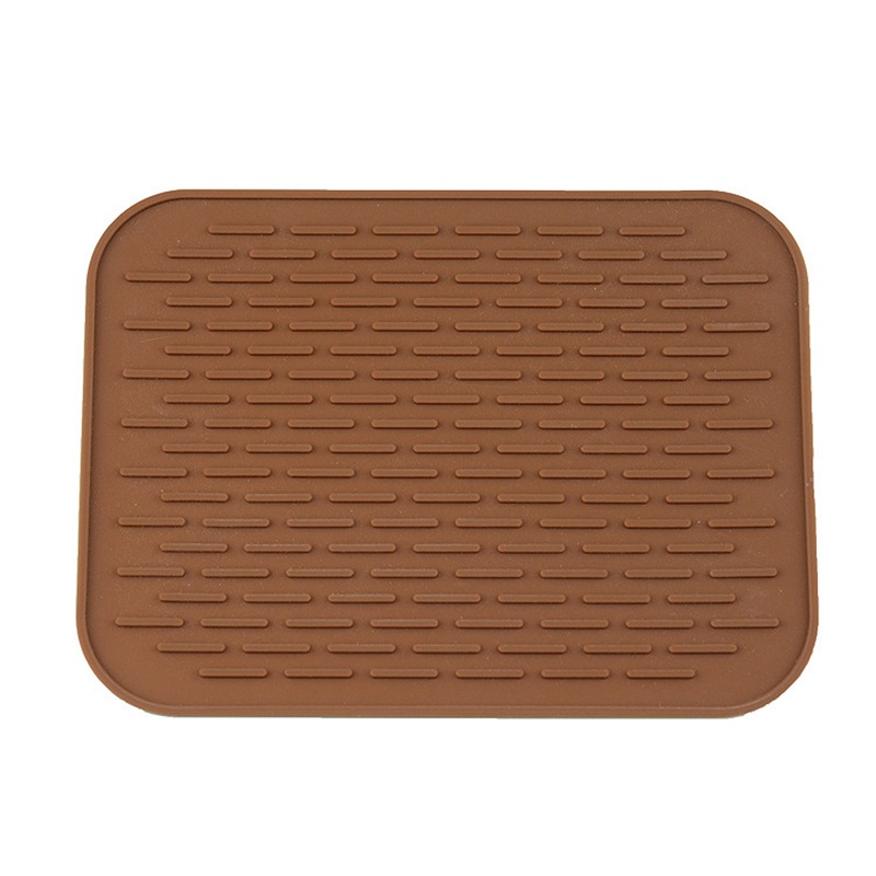 Silicone Anti Insulation Pad Square Non-Slip Coaster Tableware Drain Pot Mat Pot Dish Placemat
