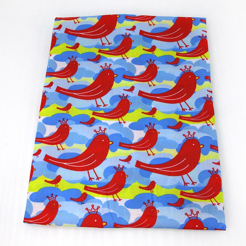 David tillbehör 50*145cm ugglor fågel djur polyester bomullstyg fortissue barn sängkläder hemtextil för sömnad ,c462: 1041872001