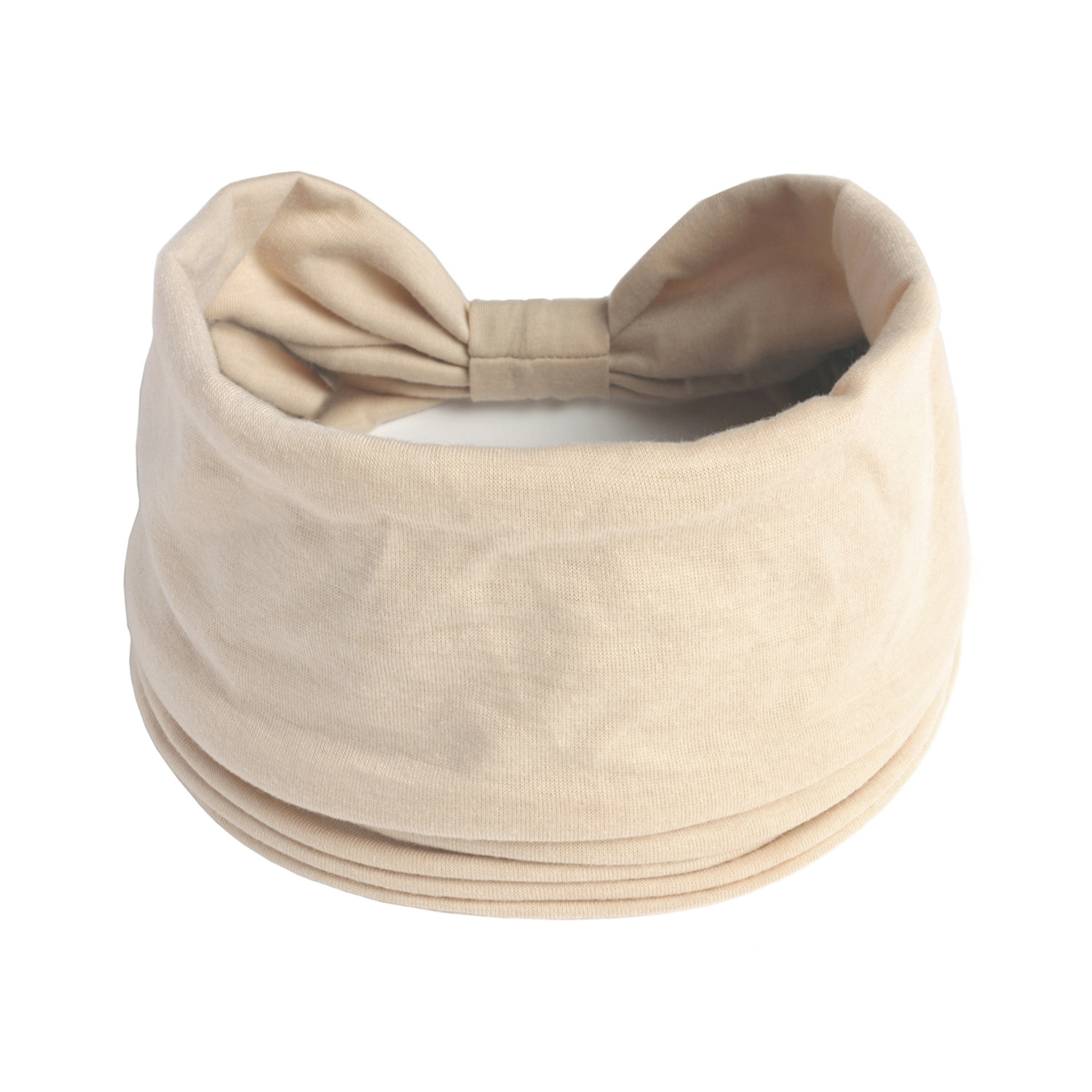 Boho Effen Kleur Brede Hoofdbanden Vintage Knoop Elastische Tulband Headwrap voor Vrouwen Meisjes Katoen Zachte Bandana Haaraccessoires: GRIJS
