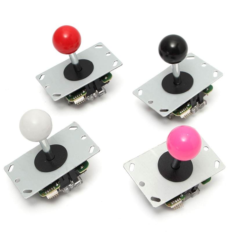 DIY Arcade Joystick Handle Set Kits 5 Pin 24mm / 30mm Push Buttons Spare Parts USB Cable To PC Encoder Plate &amp;