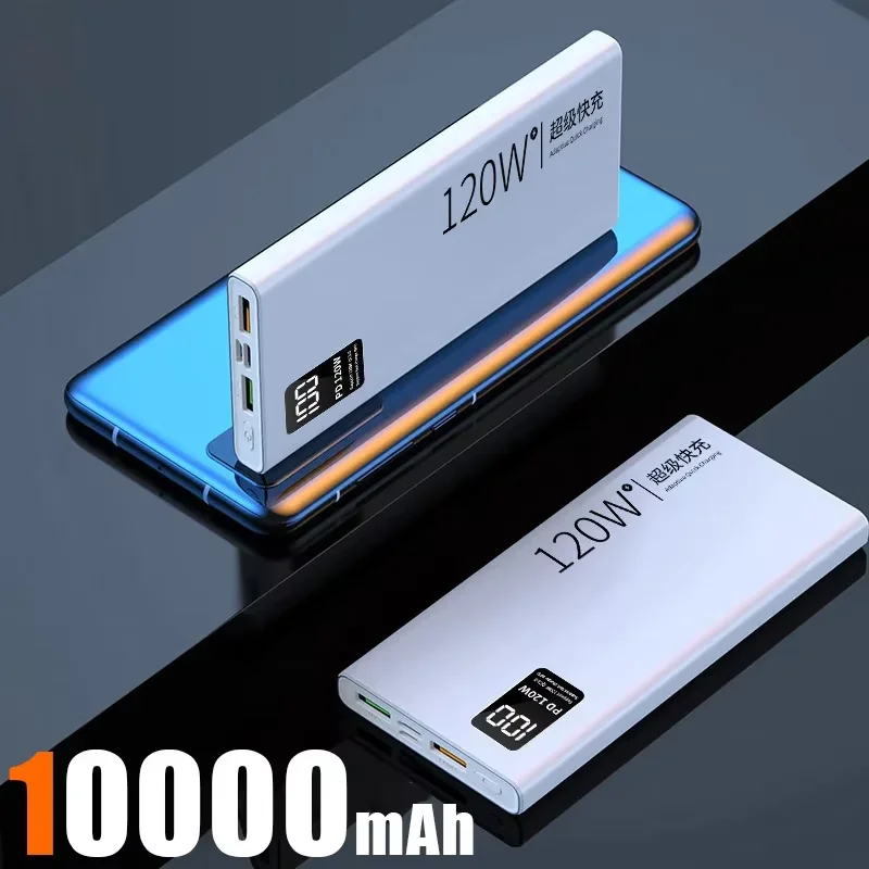 Xiaomi 30000 mah original mobil 50000 mah powerbank 120w toveis hurtigladende eksternt batteri kompatibel med android ios: Rød
