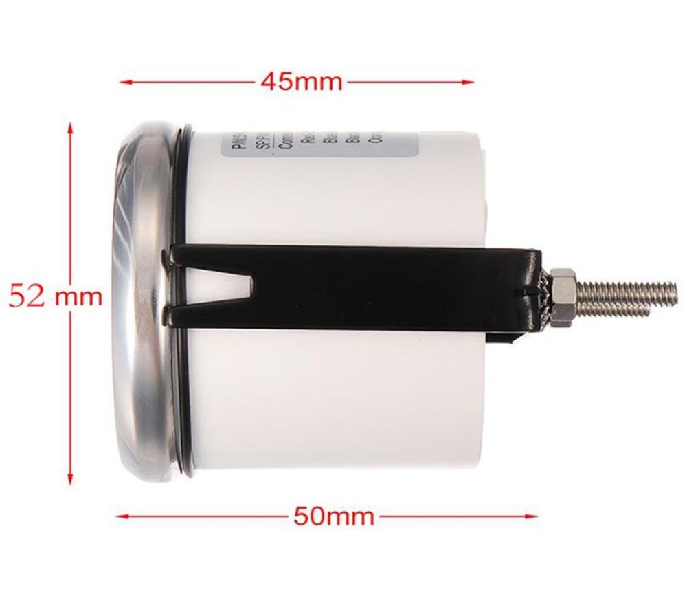 1pc 52mm woltomierze cyfrowe zmodyfikowane 8-32v wyświetlacz automatyczny woltomierze morskie czarne wskaźniki napięcia czerwone podświetlenie Sus316L Bezel