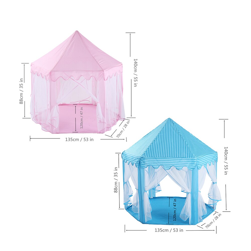 Children Princess Castle Tent Garden Folding Play Tent Lodge Kids Playhouse