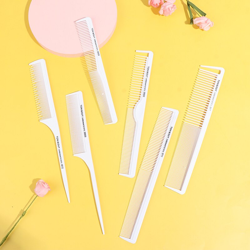 Professionele Kappers Carbon Kam Hittebestendige Haar Kam Snijden Kam Set 6 Ontwerpen Haar Kam Kapper Styling Haar Kam Set