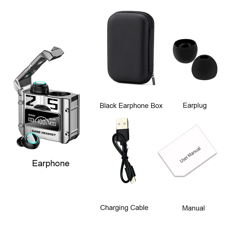 Originele M25 Tws Draadloze Koptelefoon Oortelefoon Bluetooth Touch Control Ruisonderdrukking Stereo Oordopjes Headsets Voor Xiaomi Iphone: Paars