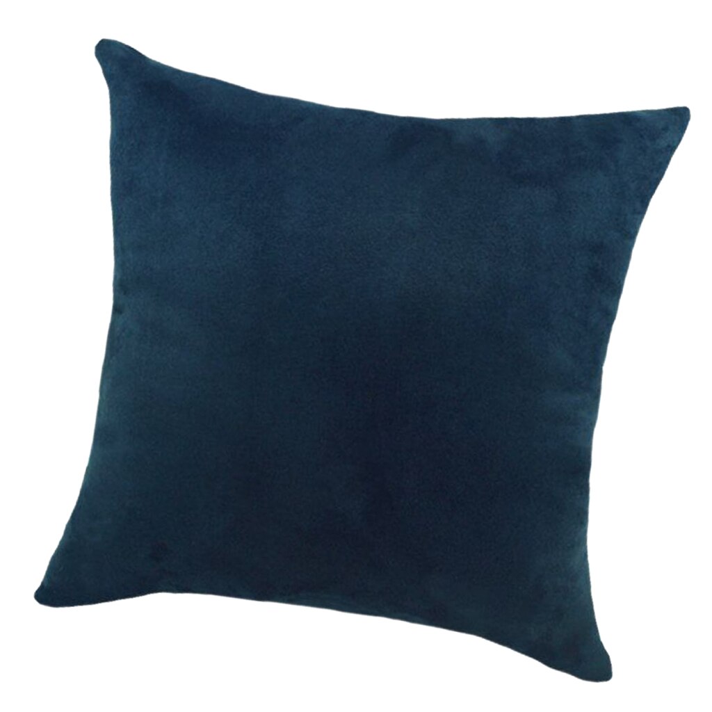 Dekorativa kuddfodral -soft touch enfärgade mocka kuddfodral för vardagsrum hem hotell dekoration: Mörkblå 60cm