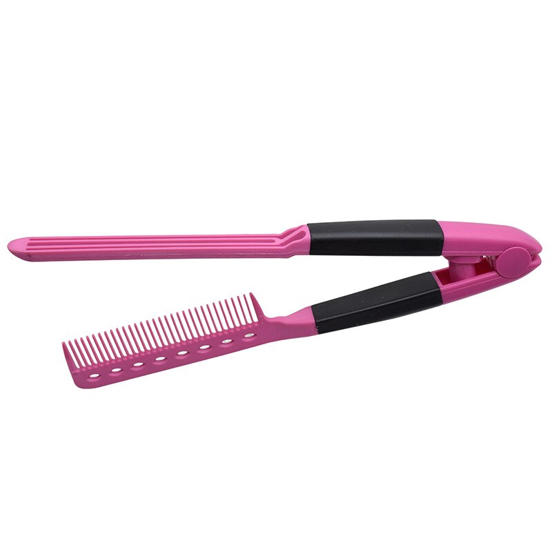 3 IN 1 One Step Hair Dryer Volumizer Electric Blow Dryer Air Brush Hair Straightener Curler Comb Hair Dryer And Styler: Pink / EU