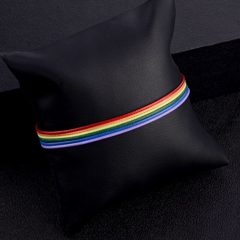 Rainbow Polsband Armband Veelzijdige Gay Pride Liefde Touw String Strand Vriendschap Paar Armband Vrouwen Mannen Accessoires