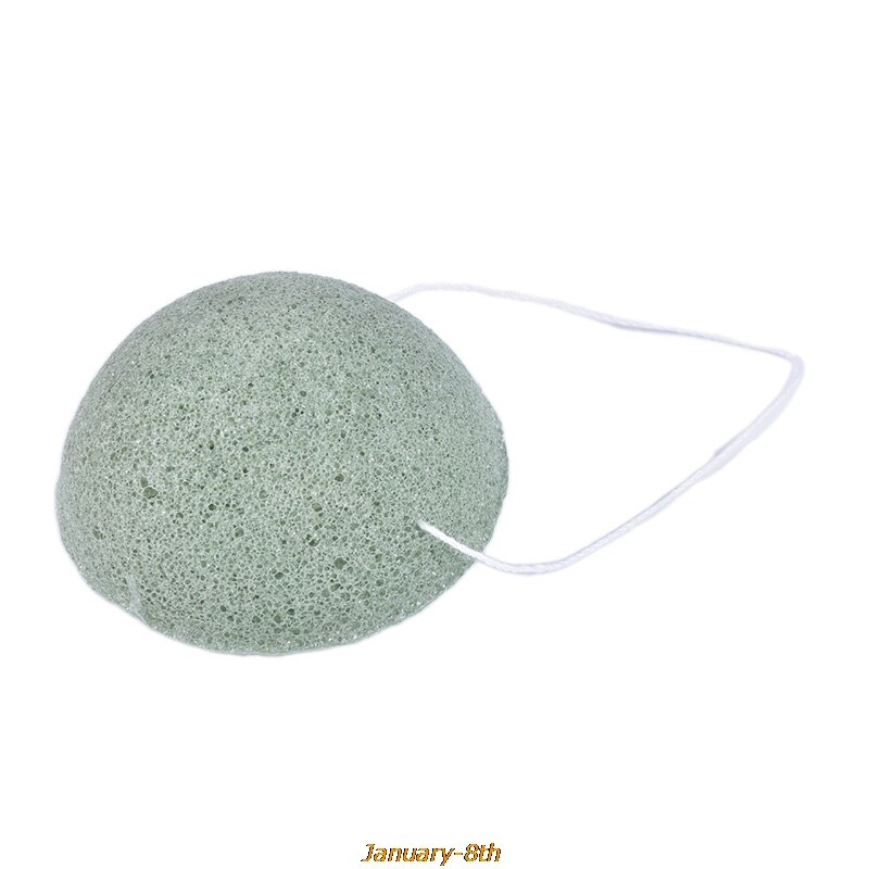 Exfoliante limpiar Konjac Esponja Natural Konjac Esponja Konnyaku cara Esponja para limpiar y lavar Esponja, Maquiagem maquillaje Esponja Konjac: Verde