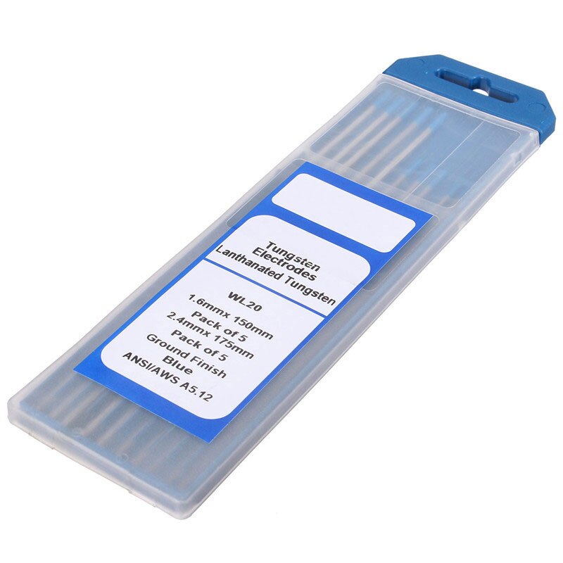 TEN-HIGH TIG Tungsten Electrodes 2% Lanthanated Blue 2.4mm*175mm 10 Pack