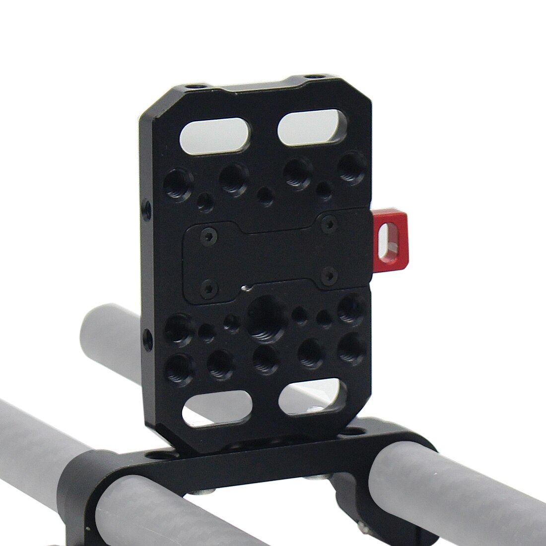 Aluminum Quick Release V-Lock Battery Mounting Plate w/ 15mm Rod Clamp For Photography DSLR Cameras Rig Rail Follow Focus System