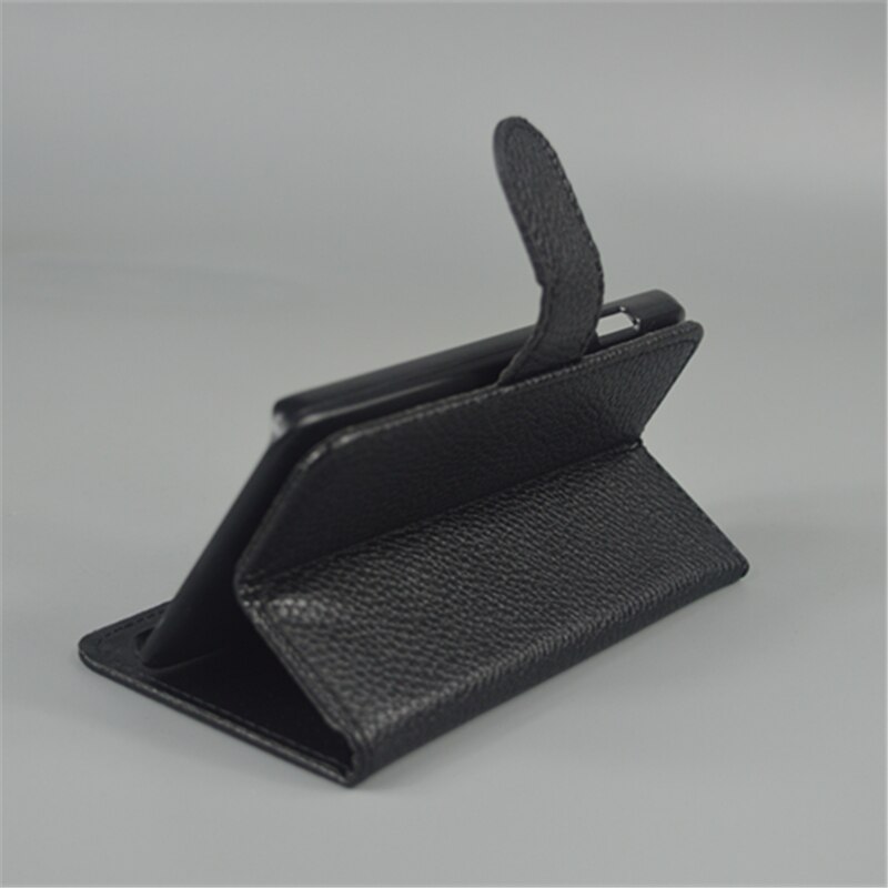 For LG K8 Lte K350 K350E K350N 5.0" K 8 4G Lichi Texture Leather Case Pouch Flip case with 2 Card Holder and pouch slot: black 1