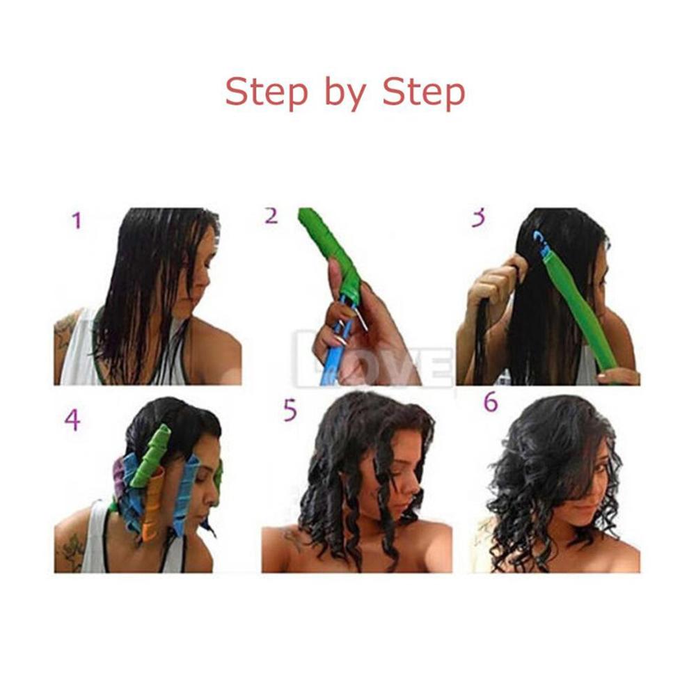 Rouleau à œufs en plastique, 55 Long, 12 rouleaux, ondulation en plastique manuel pour ne pas blesser les cheveux, rouleau à spirale Qq