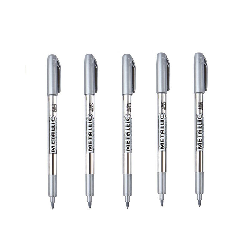 Metallischen Stift Gold Silber Harz Zeichnung Stift Acryl DIY Epoxid Harz bilden Markieren dauerhaft Marker Handgemachte Crfat Liefert: 5Silber-